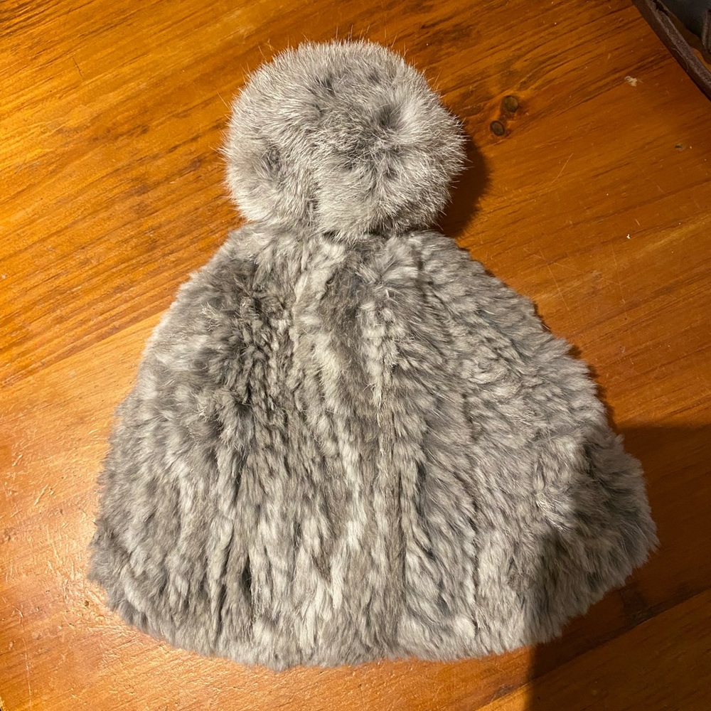 Adrienne Landau Real Rabbit Fur Hat